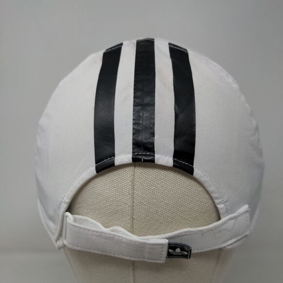 Adidas Men's Strapback Hat White Graphic Trefoil Logo Polyester Blend - Picture 5 of 8